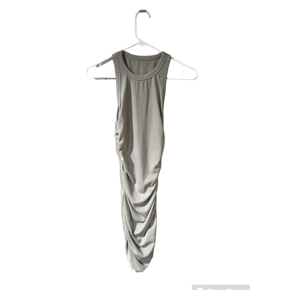 Grey Ribbed Dress w/ruched sides, size xsmall